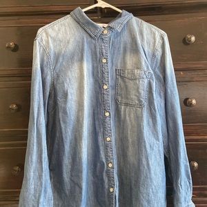Button Up Jean Shirt *